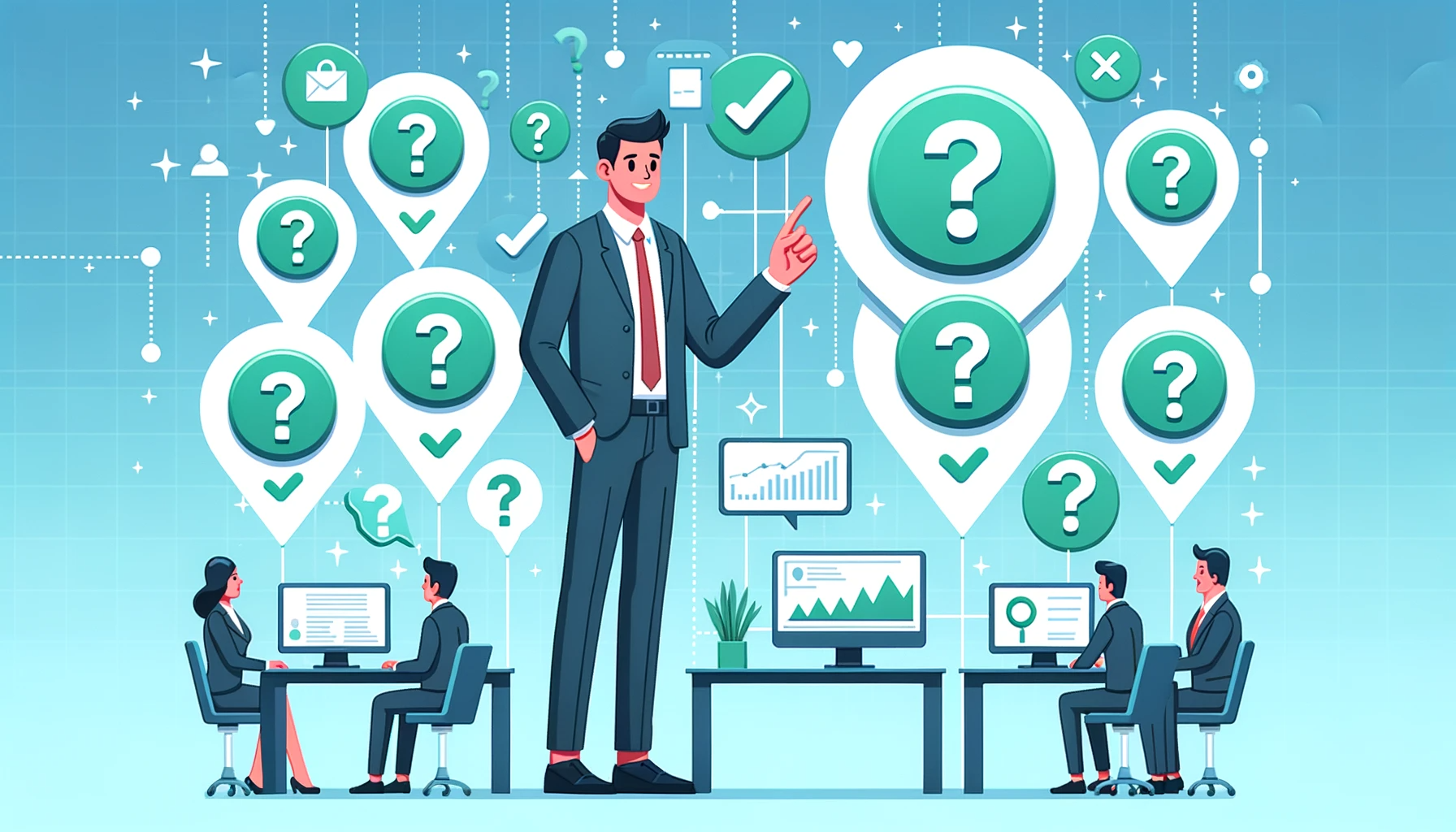 Sales representative in a digital environment