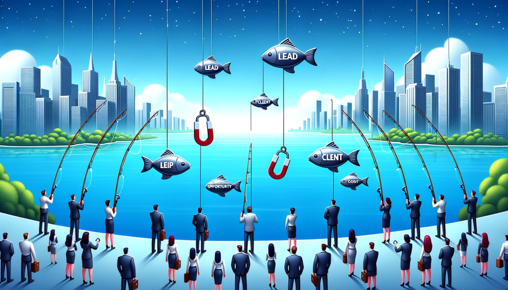 Sales prospecting illustration for finding right leads