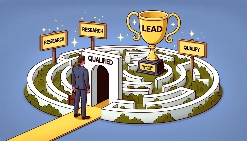 Sales prospecting illustration for leads