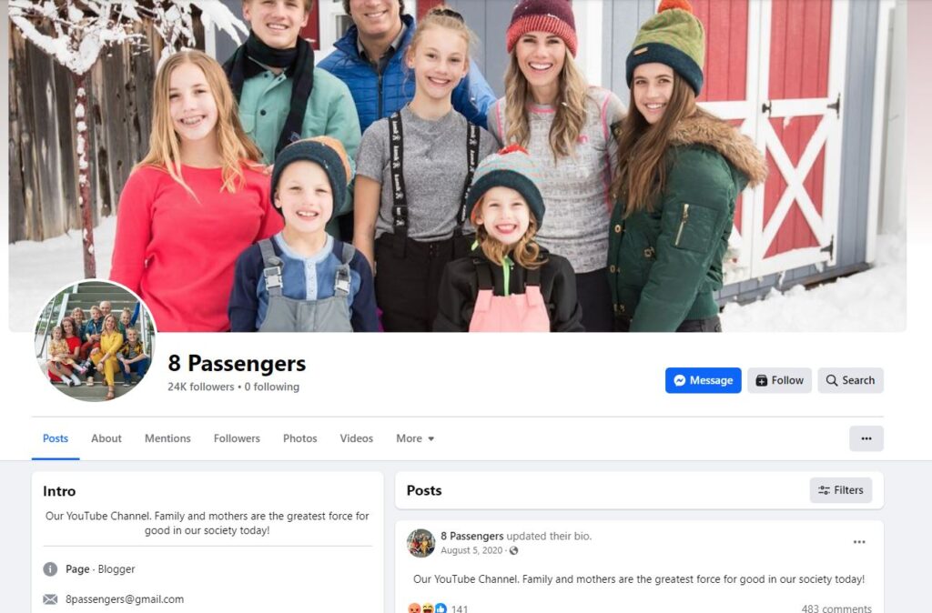 8 Passengers Facebook Page Screen Grab