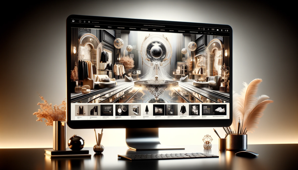 State-of-the-art e-commerce website illustration.